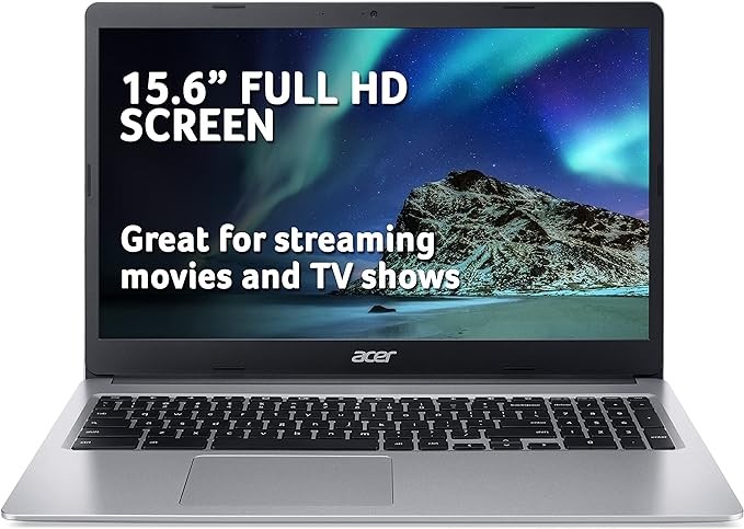 Acer Chromebook 315 CB315-3H - (Intel Celeron N4020, 4GB RAM, 64GB eMMC, 15.6 inch Full HD Display, Chrome OS, Silver)